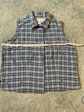Cherokee Blue and Brown Plaid Button-Down Shirt